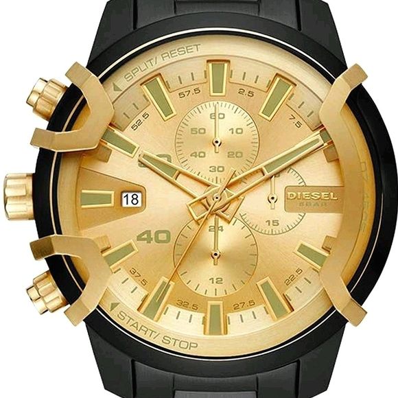 *HP X2* Diesel Griffed Chronograph Black Stainless Steel - Picture 3 of 6